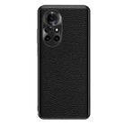 For Huawei nova 8 Pro Genuine Leather Litchi Texture Phone Case(Black) - 1