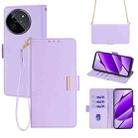 For Realme 11 4G Crossbody Chain Leather Phone Case(Purple) - 1