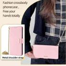 For Realme GT5 Pro 5G Crossbody Chain Leather Phone Case(Pink) - 2
