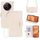 For Realme GT5 Pro 5G Crossbody Chain Leather Phone Case(White) - 1