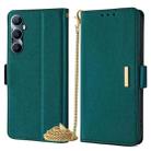 For Realme C65 4G Crossbody Chain Leather Phone Case(Green) - 1