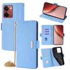 For Realme P3 Ultra 5G Global Crossbody Chain Leather Phone Case(Blue) - 1