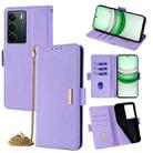 For Realme C71 4G Crossbody Chain Leather Phone Case(Purple) - 1