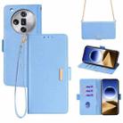 For OPPO Find 7 Ultra 5G Crossbody Chain Leather Phone Case(Blue) - 1