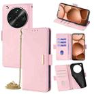 For OPPO Find X8 Ultra 5G Crossbody Chain Leather Phone Case(Pink) - 1