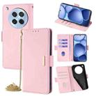 For OPPO Find X8s 5G Crossbody Chain Leather Phone Case(Pink) - 1