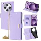 For OPPO Find X8s+ 5G Crossbody Chain Leather Phone Case(Purple) - 1
