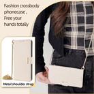 For Motorola Edge 40 Neo 5G Crossbody Chain Leather Phone Case(White) - 2