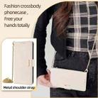 For Motorola Moto G24 5G Crossbody Chain Leather Phone Case(White) - 2