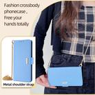 For Motorola Moto G Play 4G 2024 Crossbody Chain Leather Phone Case(Blue) - 2