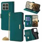 For Motorola Edge 60 Pro 5G Crossbody Chain Leather Phone Case(Green) - 1