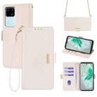 For vivo S18 5G / S18 Pro 5G Crossbody Chain Leather Phone Case(White) - 1