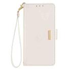 For vivo V50 5G Crossbody Chain Leather Phone Case(White) - 2