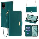 For TCL 40 XE 5G / 40X 5G / T601D Crossbody Chain Leather Phone Case(Green) - 1