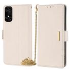 For TCL 50 SE 4G Crossbody Chain Leather Phone Case(White) - 1