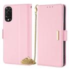 For TCL 505 4G Crossbody Chain Leather Phone Case(Pink) - 1