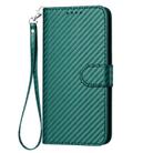For Nothing Phone 1 YX0070 Carbon Fiber Buckle Leather Phone Case with Lanyard(Dark Green) - 2