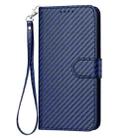 For ZTE Blade V60 Design YX0070 Carbon Fiber Buckle Leather Phone Case with Lanyard(Royal Blue) - 2