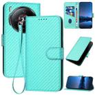 For ZTE nubia Z60S Pro YX0070 Carbon Fiber Buckle Leather Phone Case with Lanyard(Light Blue) - 1