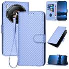 For ZTE nubia Z60S Pro YX0070 Carbon Fiber Buckle Leather Phone Case with Lanyard(Light Purple) - 1