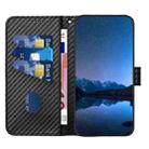 For Fujitsu Arrows U 801FJ YX0070 Carbon Fiber Buckle Leather Phone Case with Lanyard(Black) - 3