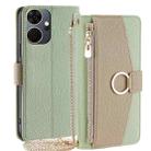 For itel P55+ 4G Crossbody Litchi Texture Leather Phone Case(Green) - 1