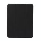 For iPad Air 11 2025 / 2024 3-folding Electric Pressed Skin Texture Leather Tablet Case(Black) - 2