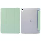 For iPad Air 11 2025 / 2024 3-folding Electric Pressed Skin Texture Leather Tablet Case(Green) - 1