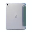 For iPad Air 11 2025 / 2024 3-folding Electric Pressed Skin Texture Leather Tablet Case(Deep Green) - 3