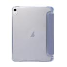 For iPad Air 11 2025 / 2024 3-folding Electric Pressed Skin Texture Leather Tablet Case(Lavender) - 3
