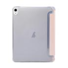 For iPad Air 11 2025 / 2024 3-folding Electric Pressed Skin Texture Leather Tablet Case(Light Pink) - 3