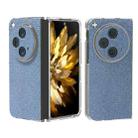For OPPO Find N3 Transparent Frame Diamond Full Coverage Shockproof Phone Case(Blue) - 1
