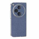 For OPPO Find N3 Transparent Frame Diamond Full Coverage Shockproof Phone Case(Blue) - 2