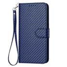 For Google Pixel 8a YX0070 Carbon Fiber Buckle Leather Phone Case with Lanyard(Royal Blue) - 2