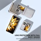 For OPPO Find N3 Flip  Three Parts Transparent Frame Diamond Phone Case(Silver) - 3