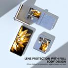 For OPPO Find N3 Flip  Three Parts Transparent Frame Diamond Phone Case(Blue) - 3