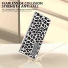 For Samsung Galaxy Z Fold5 Frosted Transparent Edge Leopard Print Phone Case(Silver) - 3