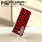 For Samsung Galaxy Z Fold5 Frosted Transparent Edge Leopard Print Phone Case(Red) - 3