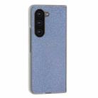 For Samsung Galaxy Z Fold5 Frosted Transparent Edge Diamond Phone Case(Blue) - 2
