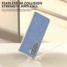 For Samsung Galaxy Z Fold5 Frosted Transparent Edge Diamond Phone Case(Blue) - 3