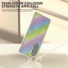 For Samsung Galaxy Z Fold5 Frosted Transparent Edge Diamond Phone Case(Rainbow) - 3