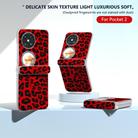 For Huawei Pocket 2 Three Parts Frosted Transparent Frame Leopard Pattern Phone Case(Red Leopard) - 2