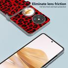 For Huawei Pocket 2 Three Parts Frosted Transparent Frame Leopard Pattern Phone Case(Red Leopard) - 3