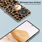 For Huawei Pocket 2 Three Parts Frosted Transparent Frame Leopard Pattern Phone Case(Gold Leopard) - 3
