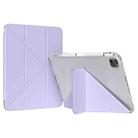 For iPad Pro 11 2024 GEBEI Deformation Leather Tablet Case(Purple) - 1