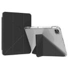 For iPad Pro 11 2024 GEBEI Deformation Leather Tablet Case(Black) - 1