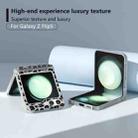 For Samsung Galaxy Z Flip5 Three Parts Frosted Transparent Frame Leopard Pattern Phone Case(Silver Leopard) - 2