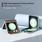 For Samsung Galaxy Z Flip6 Three Parts Frosted Transparent Frame Leopard Pattern Phone Case(Leopard Print) - 2