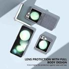 For Samsung Galaxy Z Flip6 Three Parts Frosted Transparent Frame Diamond Phone Case(Black) - 3