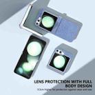For Samsung Galaxy Z Flip6 Three Parts Frosted Transparent Frame Diamond Phone Case(Blue) - 3